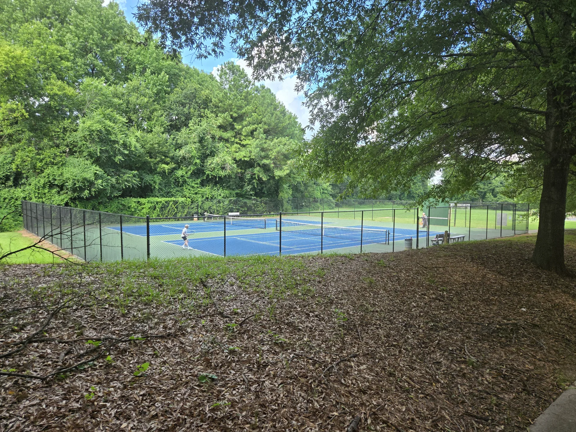 Public tennis courts at E.B. Moore Park in Charlotte. The picture does not show Flaherty Park.