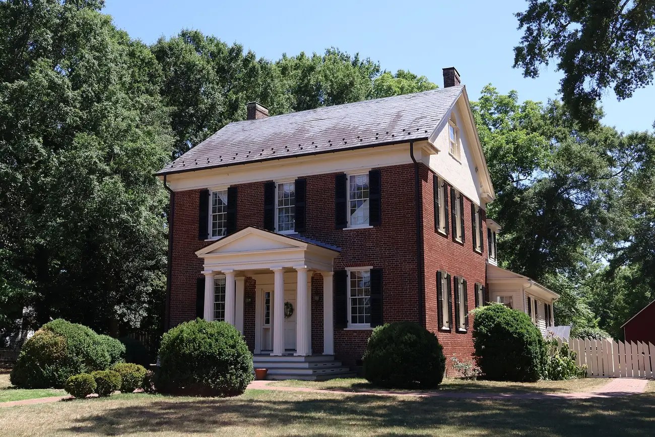 The South Brick House in Wake Forest, a professor's home from the 1830s and the last surviving building of the first Wake Forest College campus.